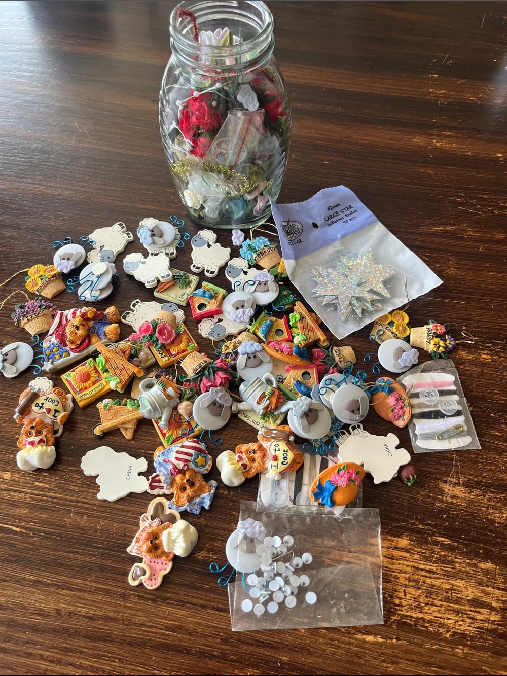 Assorted Decorative Craft Embellishments - Multicolor